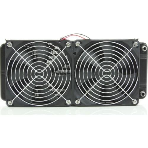 Aluminum Computer Radiator Water Cooling Cooler 2 Fans 240mm For CPU Heatsink K92F