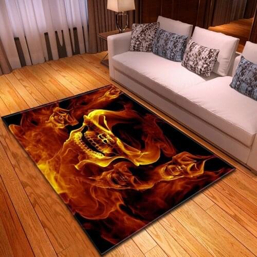 Bohemian Thriller Skull Art Anti-slip Mat Carpet Floor Mat Door Mat Bedroom Living Room Home Decoration