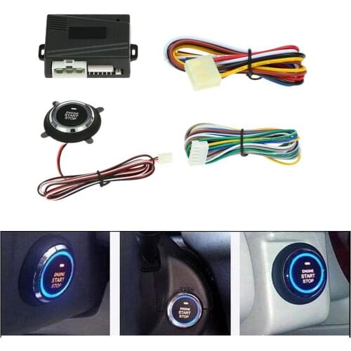 Car Alarm Car Engine Push Start Stop Buttons Ignition Remote Starter Transponder Immobilizer System power fixed button