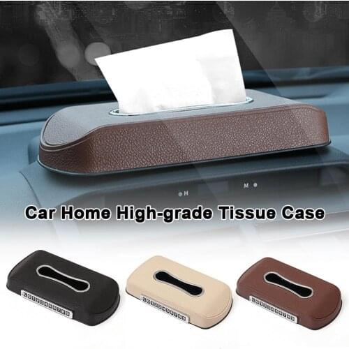 Car Home High-grade Tissue Case Box Plastic Sun-proof Seat Type Automobile Central Control Temporary Stop Sign Napkin Drawer