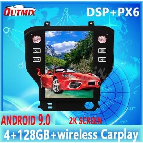 11.8 Inch 1Din Radio GPS Navigation For Ford Mustang 2015-2020 Tesla Style Car DVD Player Android Radio Multimedia Car Stereo