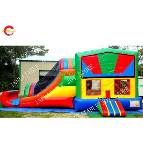 Free air ship to door,7x4m/9x4m popular inflatable banner moonwalk jumping bouncy castle customized size house for party rent