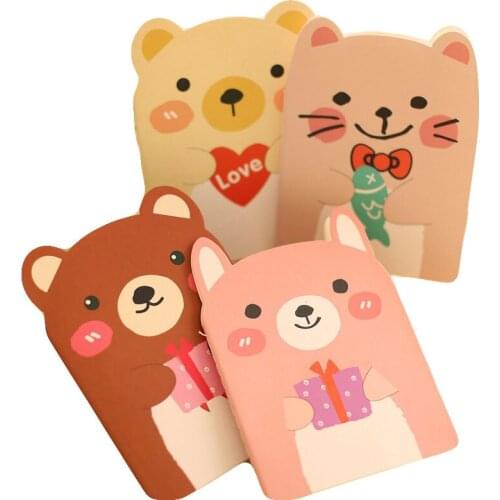 1pcs Cute Cartoon Bear 20 Sheets Notebook Creative Korea Fan Cat Notepad Kids Great School Stationery Office Supplies