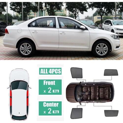 Side Windows Magnetic Sun Shade UV Protection Ray Blocking Mesh Visor Fit For Volkswagen Santana 2011-2018