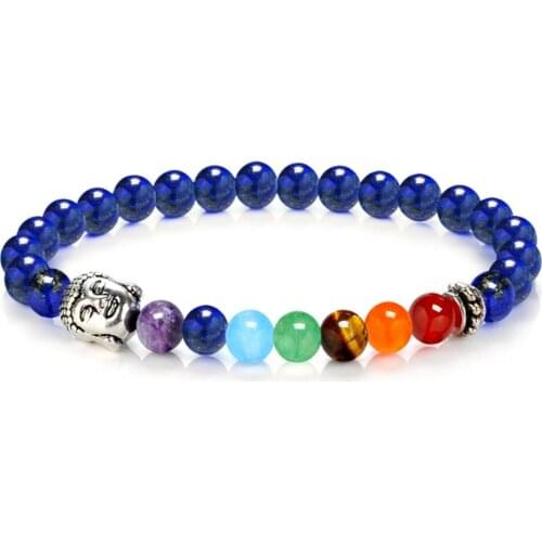 6mm Nature Stone Bracelet Personality Buddha Head Bracelets Bangle Jewelry for Men and Women Drop Shipping YP8427