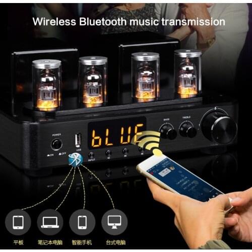 Household Fever Grade Tube Tube Amplifier 100W*2 Power Amplifier Dual-ring Bull Fiber Coaxial TH-108 Bluetooth Hifi Amplifier