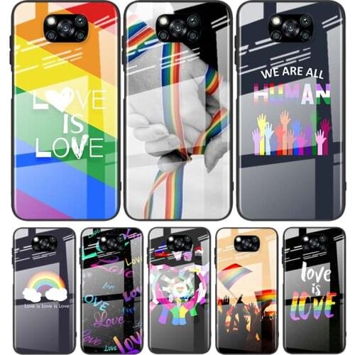 Tempered Glass Cover Luxury Gay Lesbian Rainbow For Xiaomi Mi POCO F3 F2 X3 NFC X2 M2 Pro Shockproof Shell Phone Case