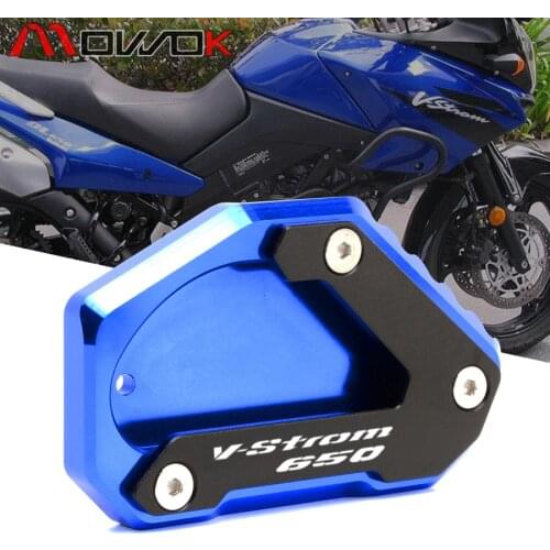 New For SUZUKI VStrom V-STROM 650 DL VStrom650 2012-2017 2018 2019 Motorcycle Kickstand Extension Plate Side Stand Enlarge Pad