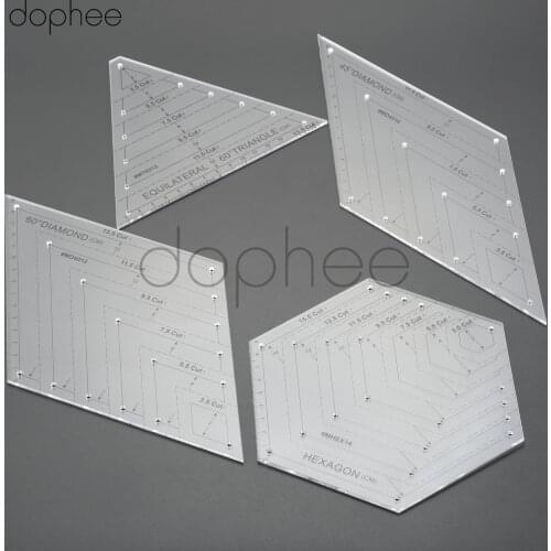 Dophee 1pcs Transparent Acrylic Quilting Ruler Sewing Patchwork Craft Scale DIY Handmade Tailor Home Sewing Tools