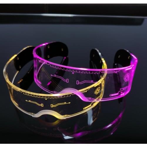 Fluorescent party lead the way full-color glasses concert props bar atmosphere props lead the way luminous disco shining glasses
