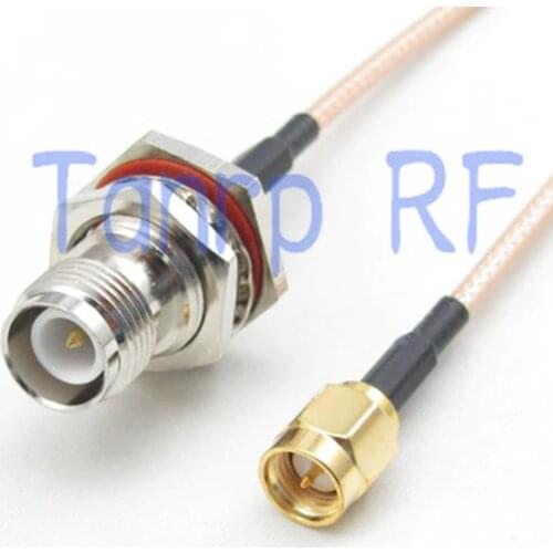 15CM Pigtail coaxial jumper cable RG316 extension cord 6inch RP TNC female jack waterproof to SMA male RF adapter connector