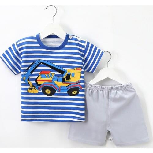 Baby Boys Clothing Sets Baseball Uniform 2pcs/Set Baby Girls Clothes Cartoon Blue Whale Short Sleeve Infant Cotton Underwear