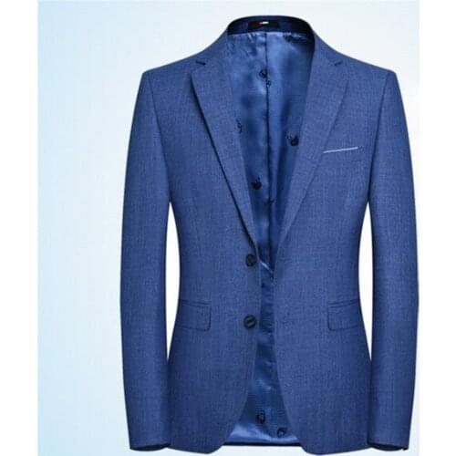 Suits BLUE Jacket Jackets for Weddings New Mens Frock Coat Blazer Men Slim Fit Korean Tuxedo Blazer