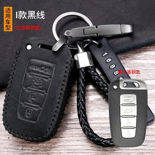 Leather Key Case For Hyundai I40/DN8/IX35/Tucson/Verna/Solaris/Elantra/Accent/I45/Santafe/Veracruz L97 CoversKey Case