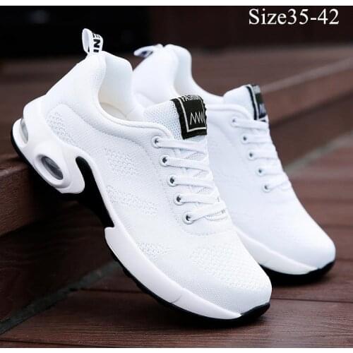 Big Size Outdoor Air Cushions Womens Running Shoes Sports Tennis Womens Mesh Sneakers White Woman Sport Sneakers Boty GMB-1654