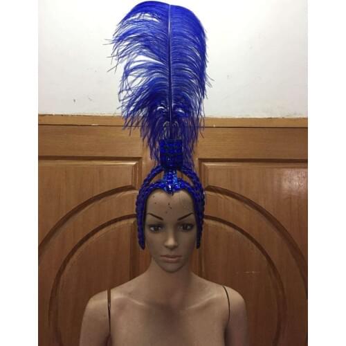 Many colors red purple pink blue butterfly Roman feather headpieces for samba carnival cosplay women headdress