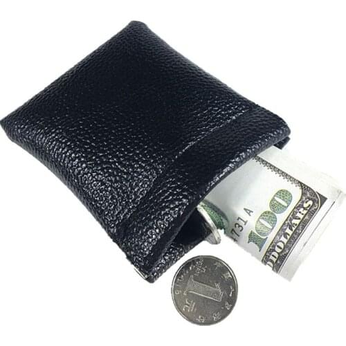 Soft Men Women Card Coin Key Holder Metal Spring Closure Leather Wallet Pouch Bag Purse Gift New 28GD