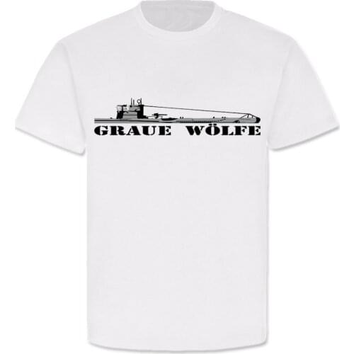German Submarine Weapon WK2 Grey Wolves U Boot Printed T-Shirt. Summer Cotton O-Neck Short Sleeve Mens T Shirt New S-3XL