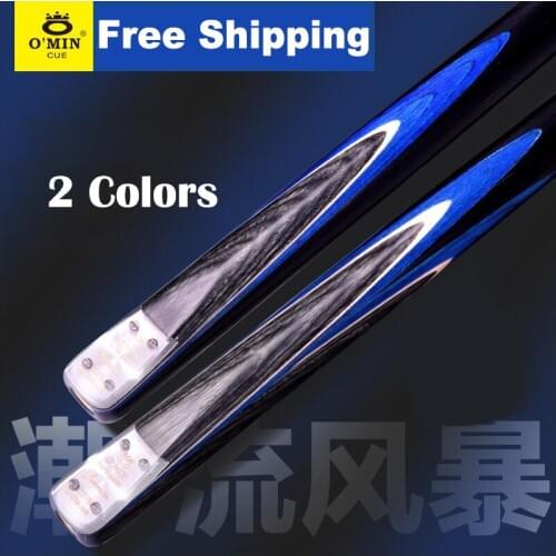 Original O'Min Trend Windstorm One Piece 3/4 Split Snooker Cue 9.8-10mm Tip Professional Ash wood Shaft with Excellent Box China