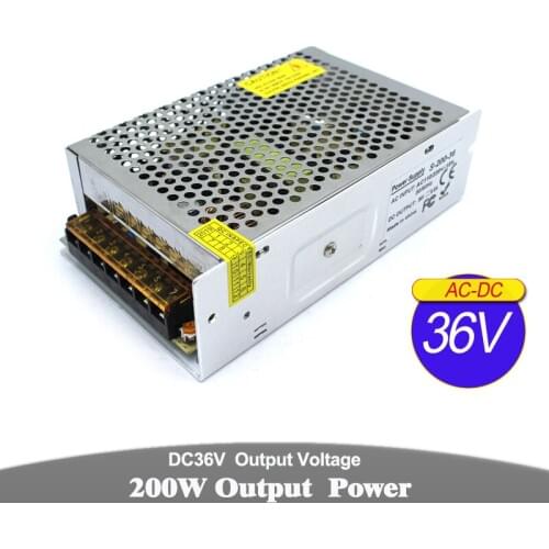 Variable 36V DC Power Supply DC36V 200W Driver Transformer AC220V 110V Input to DC 36V Fonte for CCTV camera LED Strip Light