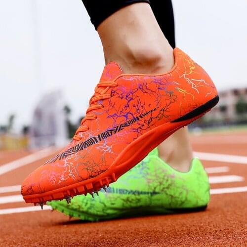 Unisex track and field shoes Pu nail sports shoes running non-slip track and field sports spikes running mixed color spikes