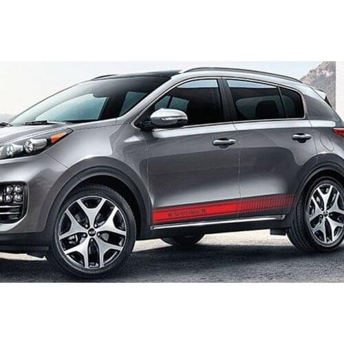 2Pcs Stylish car door side sticker vinyl body decal racing stripe sticker for Kia Sportage R Car accessories