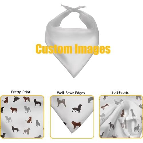 Pet Dog Bandanas Bibs Scarf Washable Polyester Fabric Customize Triangular Bibs Scarf Puppy Dog Accessories Pet Saliva Towel