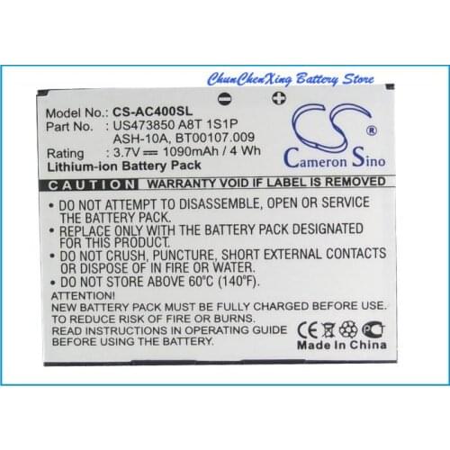 Cameron Sino High Quality Battery ASH-10A, BT00107.008, BT00107.009 for Acer beTouch E400, beTouch E400B, neoTouch P400