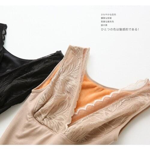 Winter camisoles tank tops croped comfortable velvet sexy lace undershirt for woman female mother thermal T-shirt underwear vest
