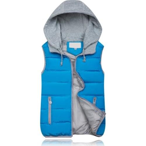 UNIVOS KUNI 2019 New Winter Fashion Korean Version Women Down Cotton Coat Fit Slim Solid Vest Plus Size Casual Hooded Vest Q519