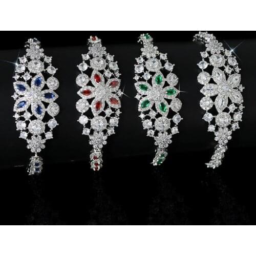 EYER Luxury Trendy Saudi Arabia AAA Cubic Zircon Bangle Gold Bracelet For Women Wedding Engagement браслет винтажный стиль 2021