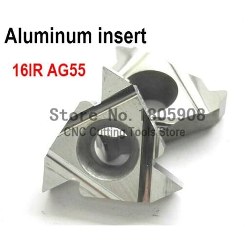 16IR AG55 for Aluminum Carbide Threading Inserts 55degree Internal Threading Insert Indexable Inserts for Cutter Lathe Tool