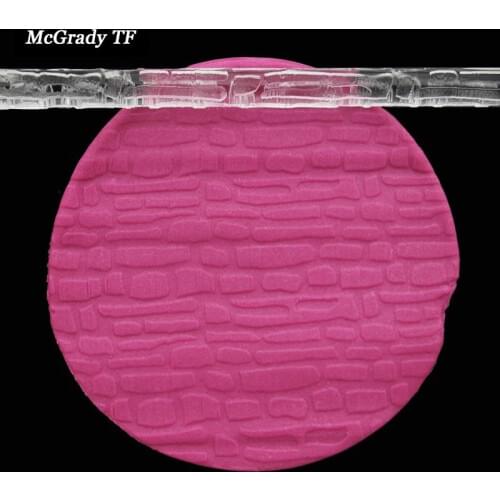 16x1cm Irregular Transparent Acrylic Rolling Pin Sculpture Textured Embossing Fondant Cake Decoration Roller Tools