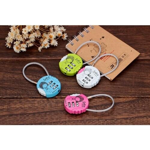 4Pcs/Lot Pad Lock Reset Combination Fashion Rod Backpack Mini Password Lock