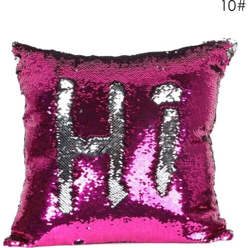 40*40cm Reversible Mermaid Sequins Pillow Cover Throw Pillow Case Magical Color Change