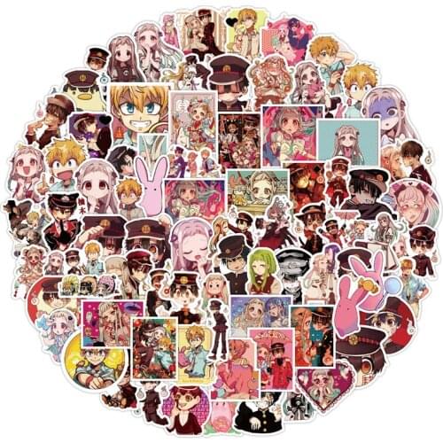 50/100Pcs Japanese Anime Toilet Bound Hanako Kun Sticker For Suitcase Refrigerator Diary Cosplay Graffiti Children Sticker
