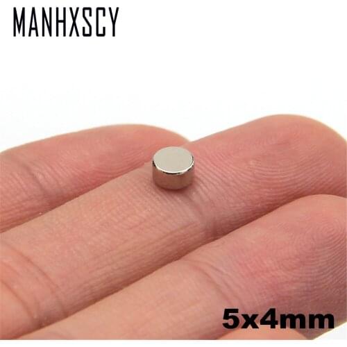 500pcs Neodymium N35 Dia 5mm X 4mm Strong Magnets Tiny Disc NdFeB Rare Earth For Crafts Models Fridge Sticking magnet 5x4mm