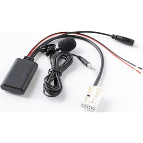 Bluetooth AUX Audio Adapter Wireless Phone Call Microphone Handsfree 12Pin Connector for Peugeot RD4 Radio