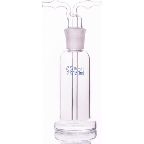Drechsel gas washing bottle ,Capacity 150ml,Lab Glass Gas Washing Bottle,Shisha hookah