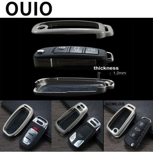 Zinc alloy Car Remote Key Cover Case Shell for Audi A6 C6 C7 A4 B6 B7 B8 B9 A3 8V 8p 8L A1 A2 Q5 Q7 Q3 A7 S5 S6 S7 Accessories