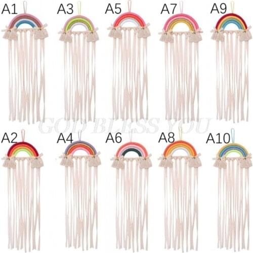Korean Style Rainbow Hairpin Holder Wall Hanging Hair Clip Bows Accessories Storage Belt Organizer Hanger Girl Room Drop Ship