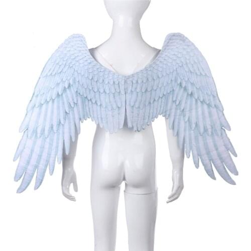 Black White Angel Wings Children Carnival Halloween Costumes Boys Girls Party Festival Cosplay Props Kids Anime Costumes