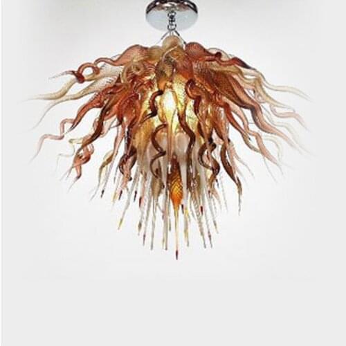 Energy Saving AC LED Light Source Custom Decorative Hanging LED Blown Murano Glass Chandeliers