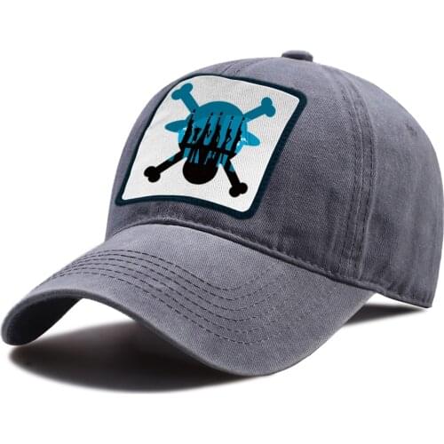 Cotton Unisex Snapback Hat One Piece Cartoon Skull Sports Sun Cap Outdoor Adjustable Riding Hats Summer Sunscreen Baseball Caps