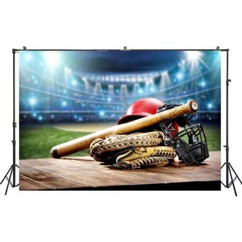 HUAYI Photography Backdrops Birthday Party Baby Shower Decor Banner Photo Background Boys Baseball Game Stadium BackdropXT-6104