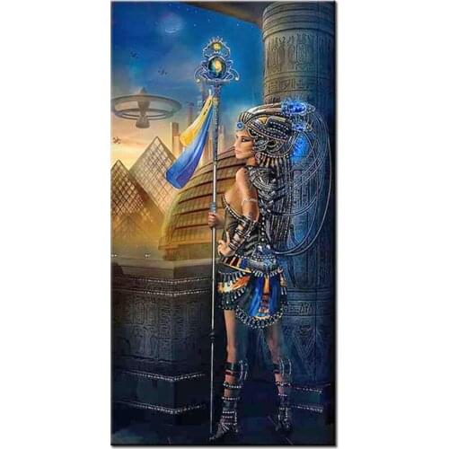 Full Square Round Diamond Embroidery Indian woman warrior 5D Diy Diamond Painting Cross Stitch Diamond Mosaic Decor Art EE1900