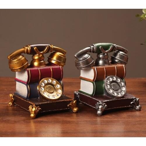 European-style creative home furnishing antique adornment is decorated a sitting room study coffee shop telephone is Decoration