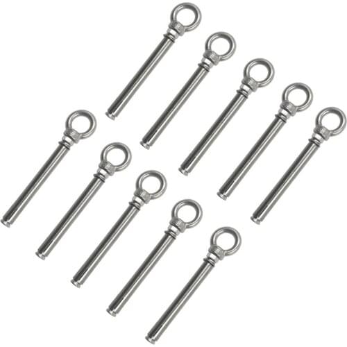 M6x80mm 304 Stainless Steel Ring Internal Expansion Lifting Expansion Eyebolt Pack of 10