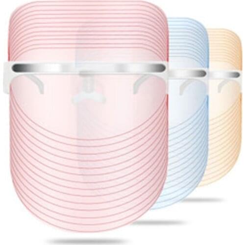 LED Beauty Mask 3 Colors Light LED Facial Reduce Wrinkles Whitening Suppress Sebum Remove Spots LED Face LightTherapy Mask