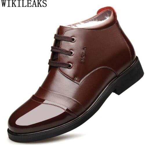 Snow Boots Men Platform Boots Ankle Boots for Men Male Leather Casual Shoes Designer Shoes Men Dress Shoes Los Zapatos Hombres